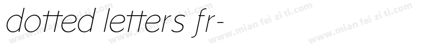 dotted letters fr字体转换